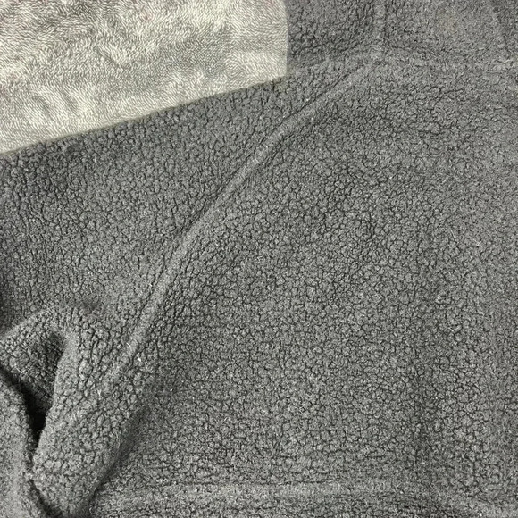 SOLD Outdoor Voices Mega Fleece Wool Blend Hoodie Sweater 1/2 Zip Sz S Black - Picture 10 of 11